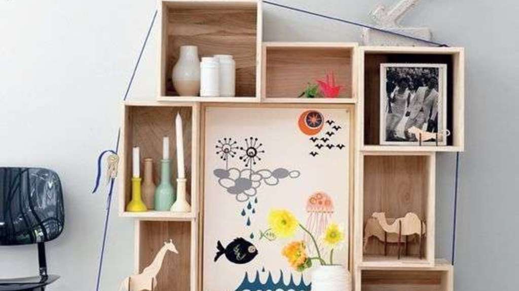 Et pourquoi pas des caisses en bois comme étagères ?