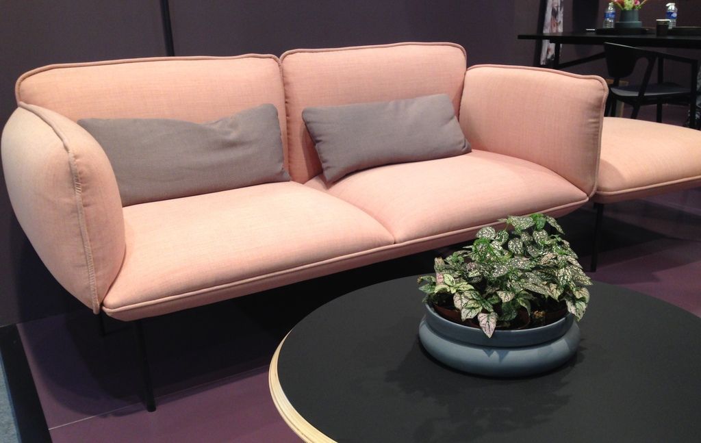 Canapé rose poudré