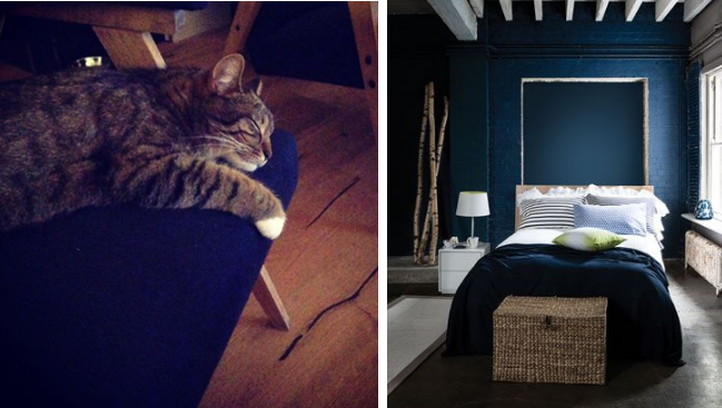 Décoration chambre nuances de bleus