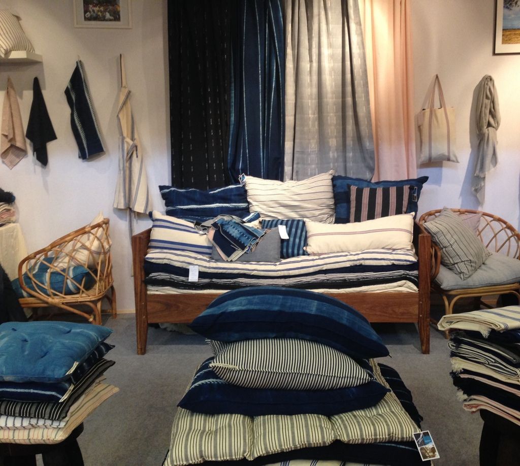 Décoration avec mélange de bleus