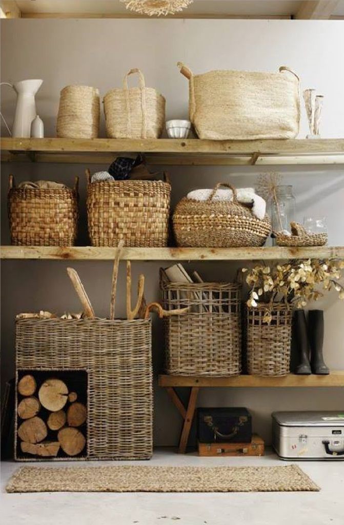 Décoration nature avec paniers