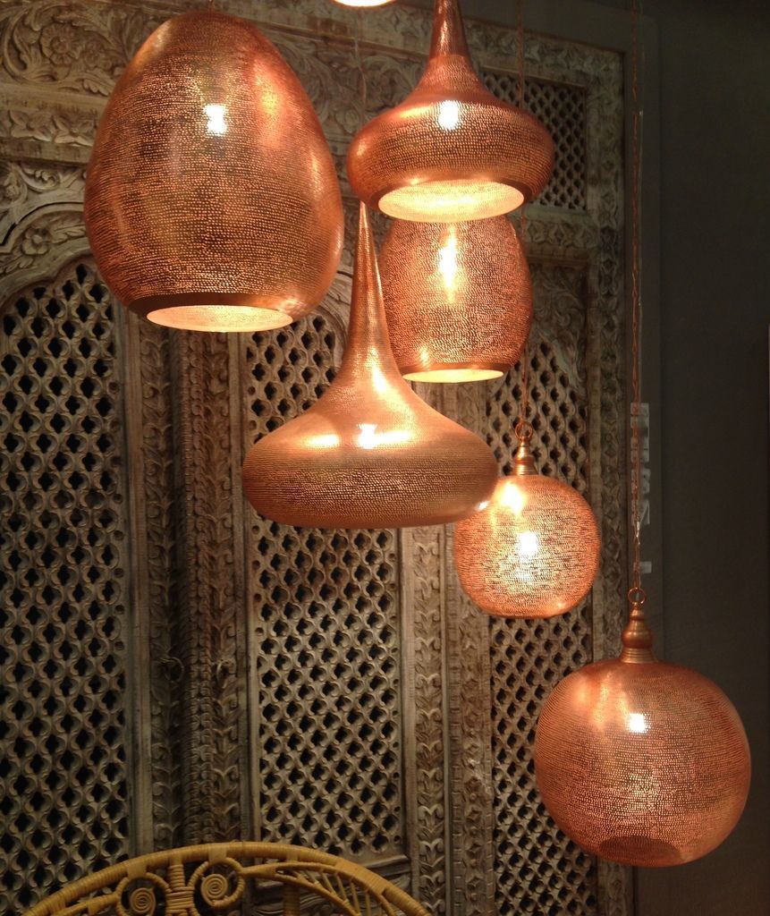 Suspention luminaire cuivre