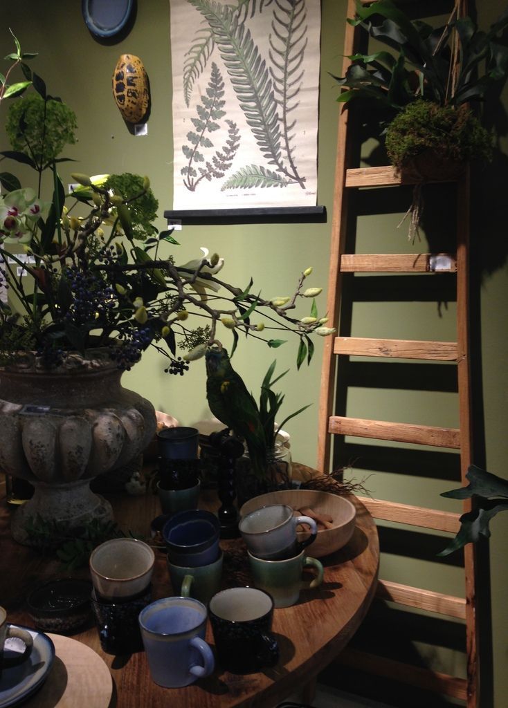 Décoration avec mur vert