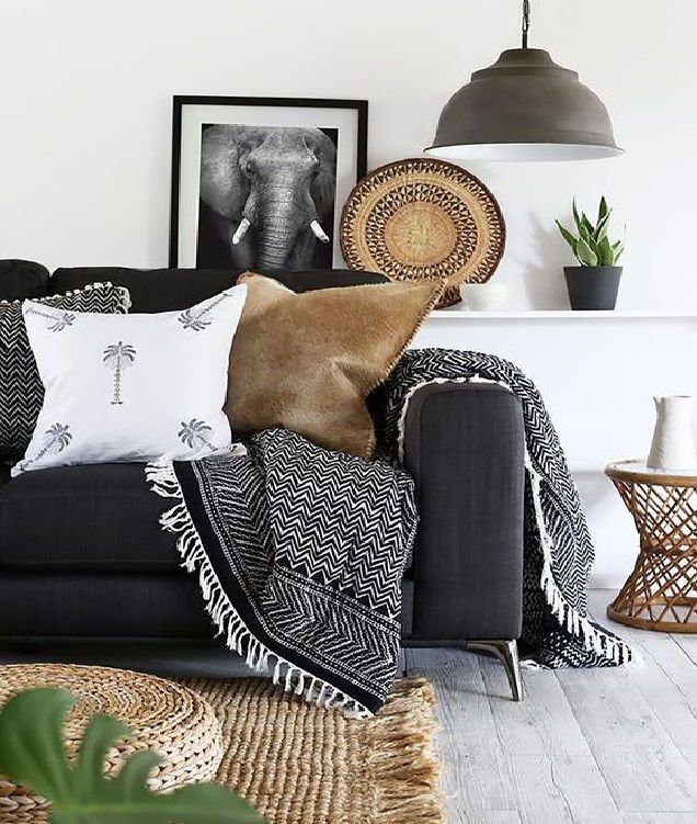 Décoration salon ethnique