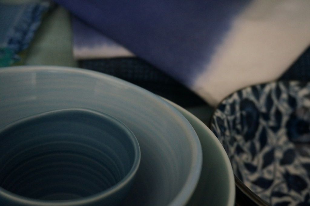 Nuances de bleu vaiselle