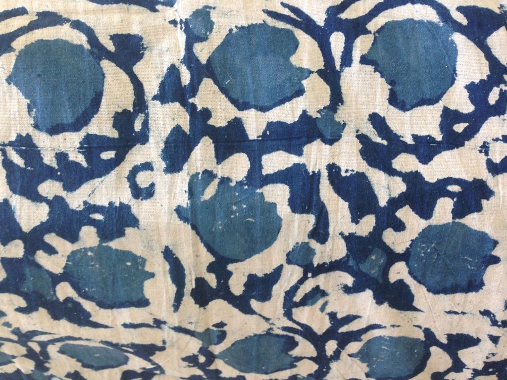 Tissu à motifs nuances de bleus