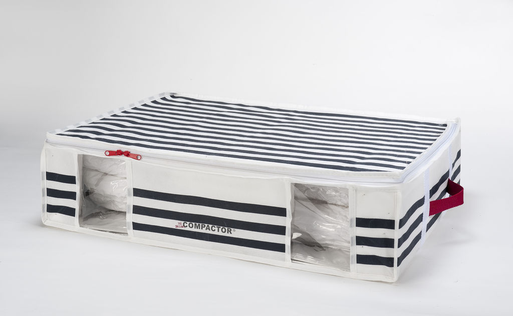 Housse de rangement sous vide motif marinière